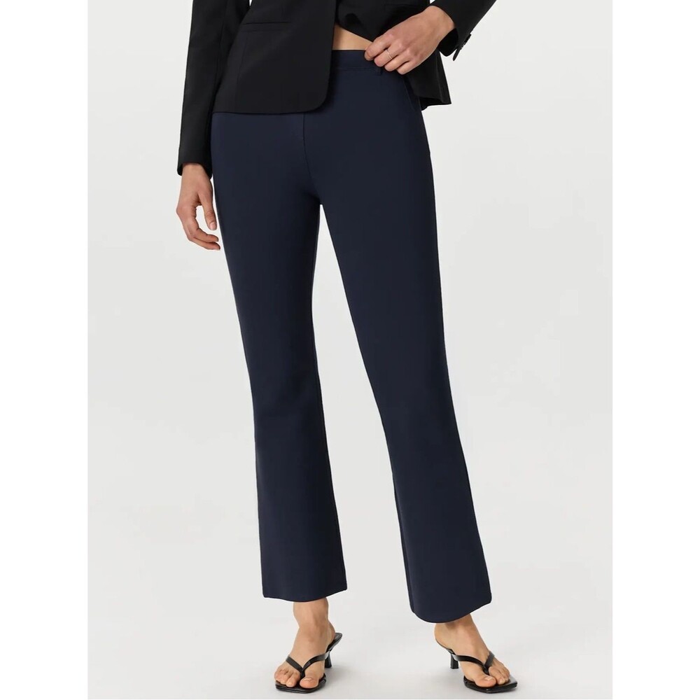 Quince Ultra Stretch Ponte Bootcut Pants Navy Blue Sz Large Work Career Capsule